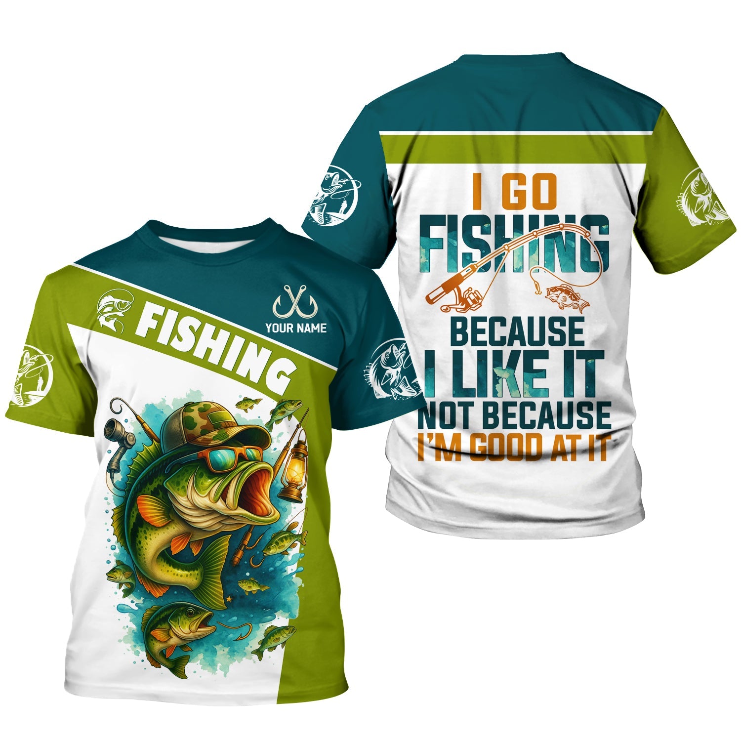 I Like Fishing Fishing UPF Shirts, Breathable Long Sleeve Shirt, Funny Fishing T-Shirt, Men Long Sleeve Shirt