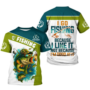 I Like Fishing Fishing UPF Shirts, Breathable Long Sleeve Shirt, Funny Fishing T-Shirt, Men Long Sleeve Shirt
