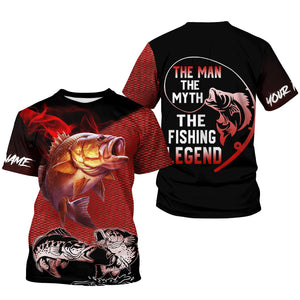 The Man The Myth The Legend, Breathable Long Sleeve Shirt, Funny Fishing T-Shirt, Men Long Sleeve Shirt