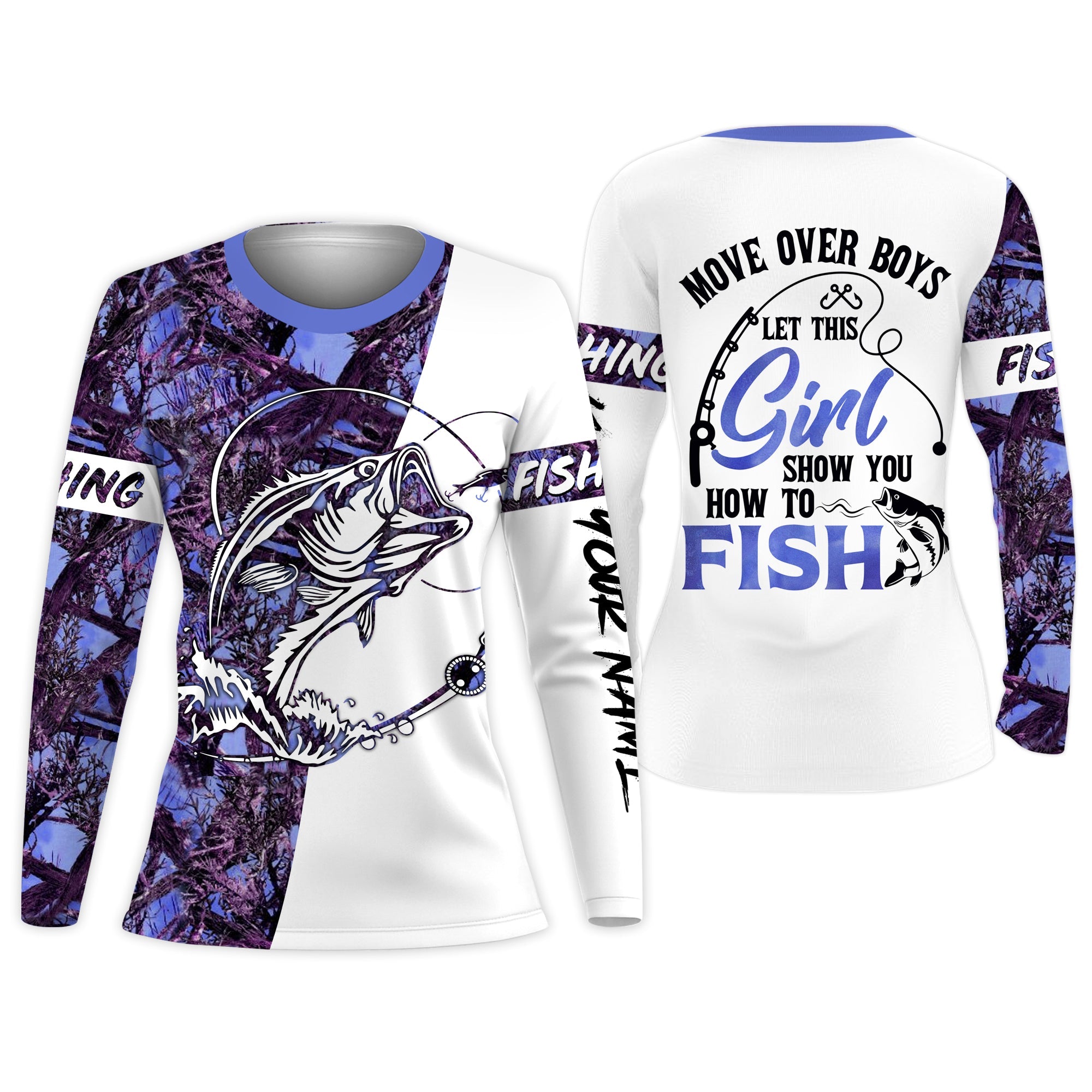 How To Fish, Purple Fishing Shirt, Fishing UPF Shirts,  Funny Fishing Shirts, UV Shirts For Women, Long Sleeve Sun Shirt