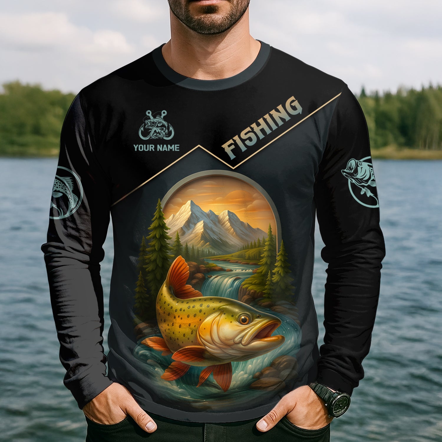 Fish Around Find Trout Fishing Graphic Tees, Hooded Sun Shirt, Personalized Fishing Gifts, UV Shirts For Men
