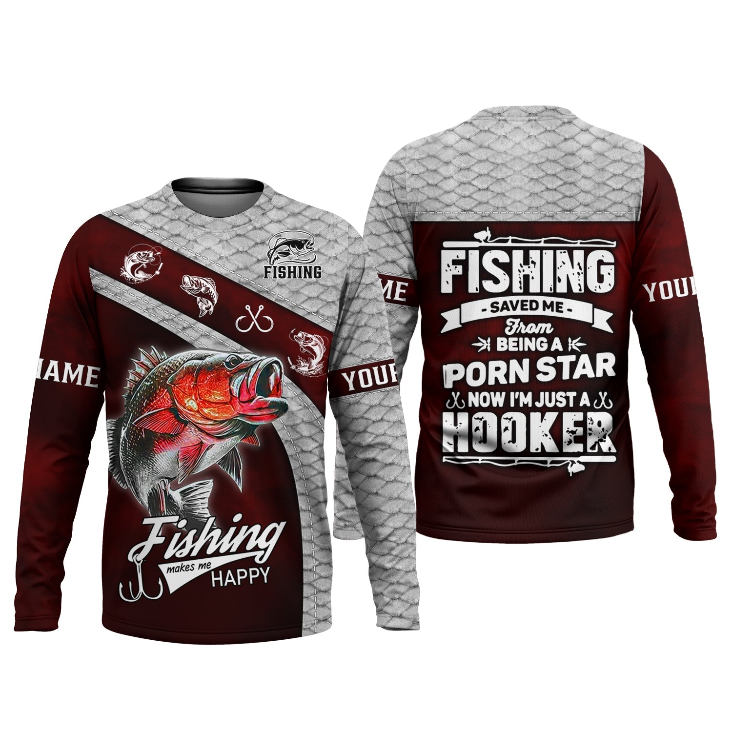 Fishing Saved Me from Being Pornstar Funny Fishing Shirt, SPF Shirt For Men, Gift For Fisherman