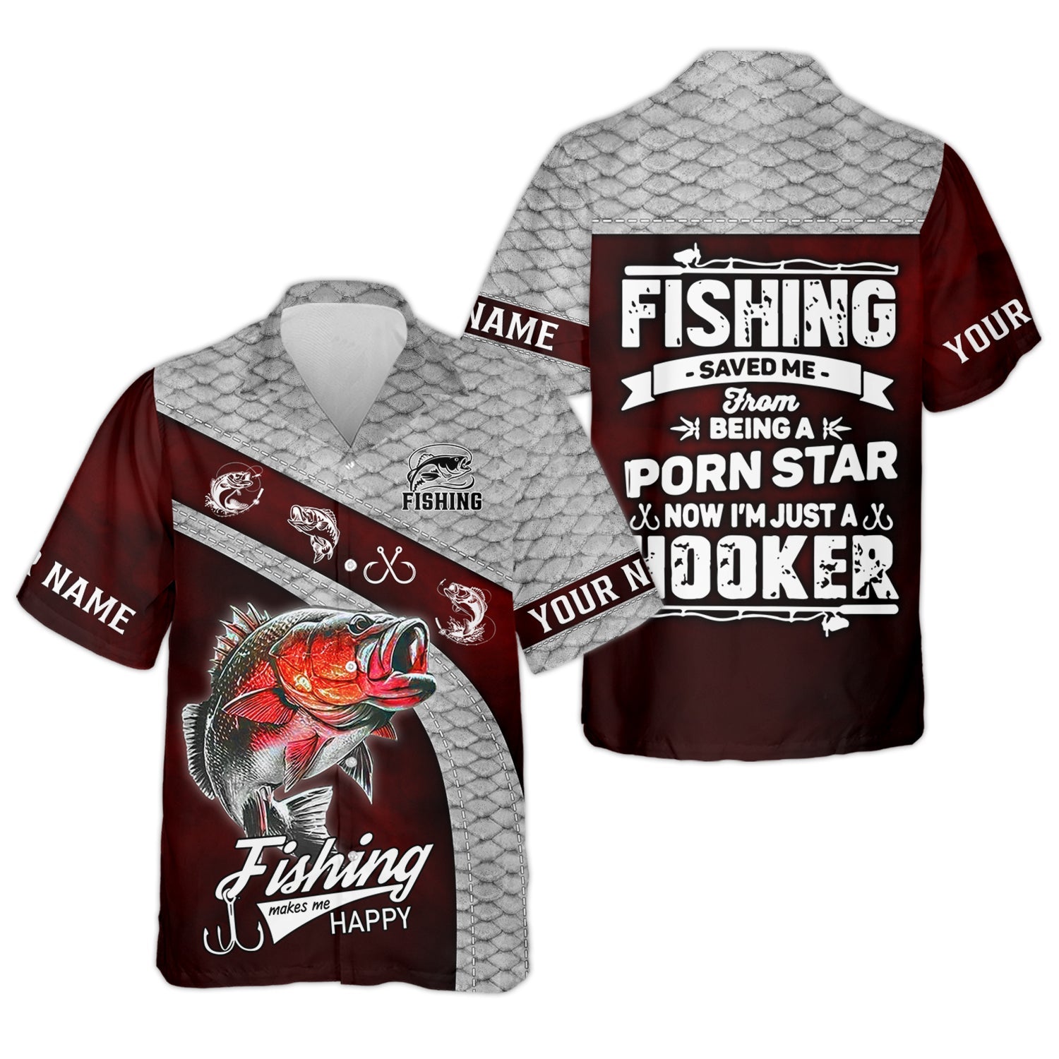 Fishing Saved Me from Being Pornstar Funny Fishing Shirt, SPF Shirt For Men, Gift For Fisherman