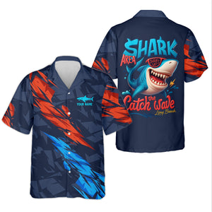 Shark Area Surf's Up The Catch Wave Funny Fishing Shirt, SPF Shirt For Men, Gift For Fisherman
