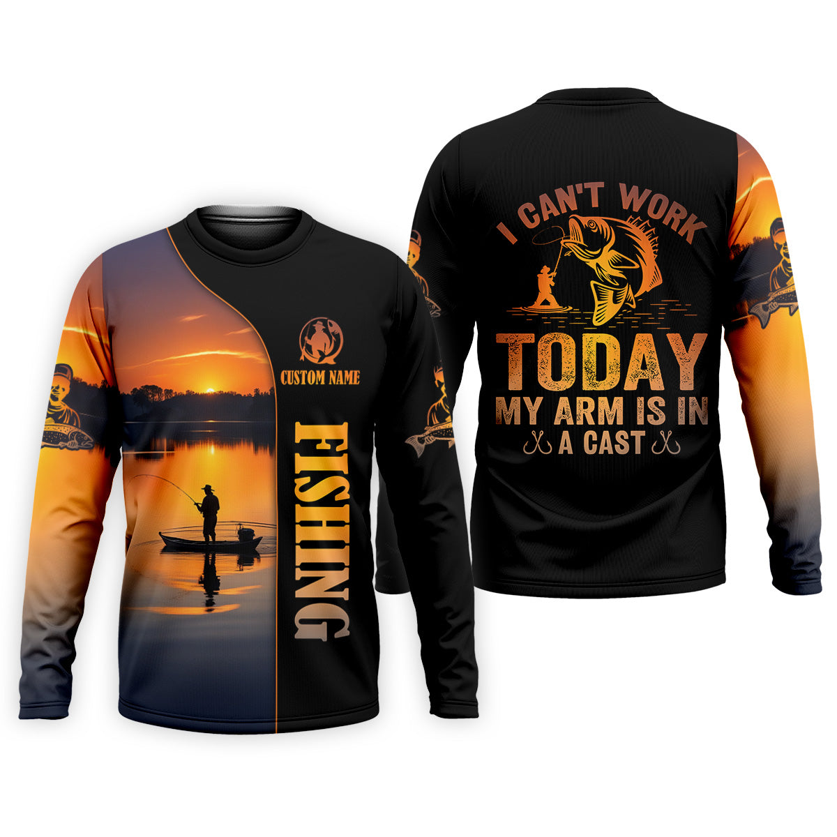 Sunset Fishing Shirt Long Sleeve, Hooded Sun Shirt, Camo Long Sleeve Shirt, Mens Fishing Shirt