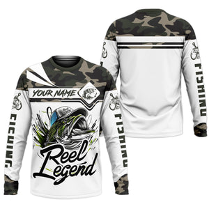 Camo Fishing Shirt, Fish Button Up Shirt, SPF Long Sleeve Shirts, Presents For Fishermen