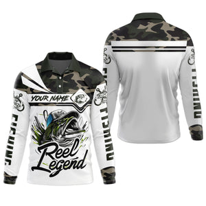 Camo Fishing Shirt, Fish Button Up Shirt, SPF Long Sleeve Shirts, Presents For Fishermen